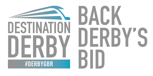 Destination Derby GBR - Back Derby's Bid - grey text