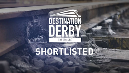 Destination Derby GBR shortlisted - view of train track