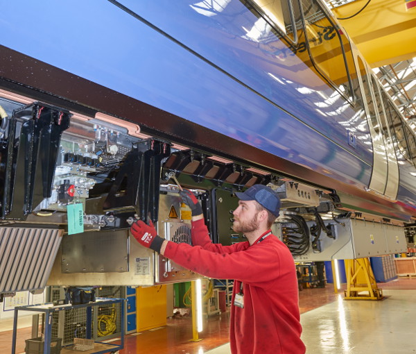 A London Crossrail unit being built in Derby