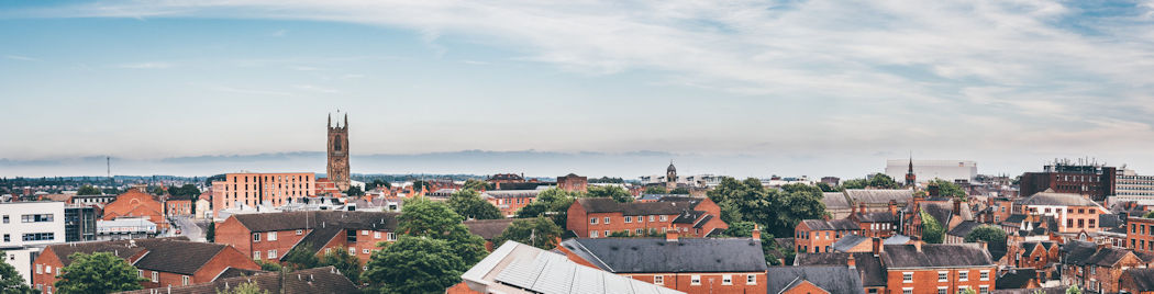 Panoramic view of Derby city