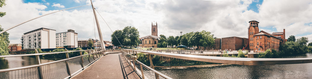 Panoramic view of the River Derwent